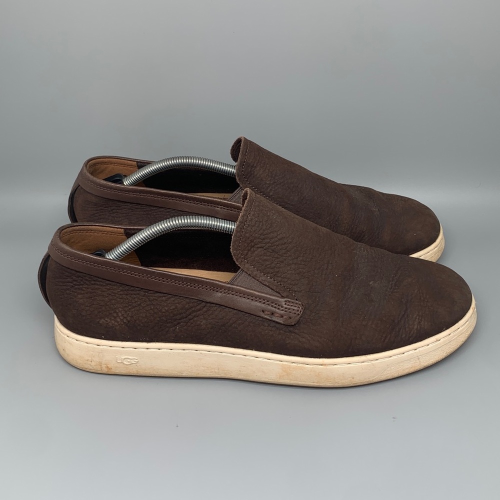 UGG Pismo Slip-On Brown Leather Shoes‎ 1110980 Men’s Sz 12